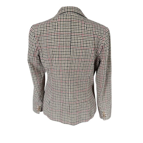 Charter Club long sleeve collared button down fully lined houndstooth blazer 4 - Picture 4 of 10